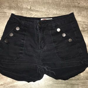 a pair of denim shorts super comfortable